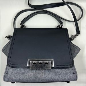 Zac Posen Eartha Bag black and grey felted wool